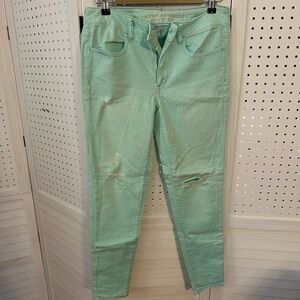 American Eagle Outfitters Mint Cropped Jeans